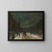 Scène di strada con neve, 57th Street, NYC - Robert Henri — quadro incorniciato alla parete
