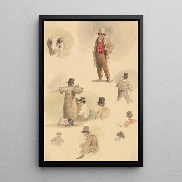 Un bûcheron et autres études - Robert Hills — quadro incorniciato alla parete
