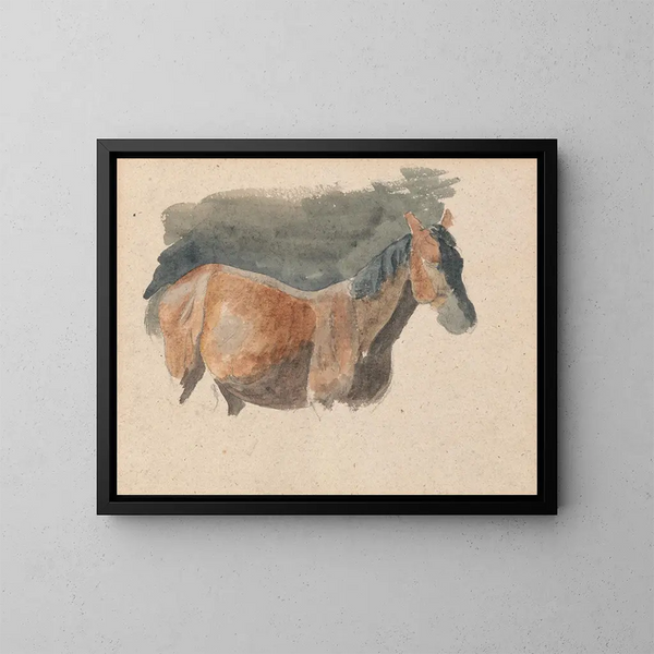 Schizzo di un cavallo - Robert Hills — quadro incorniciato alla parete