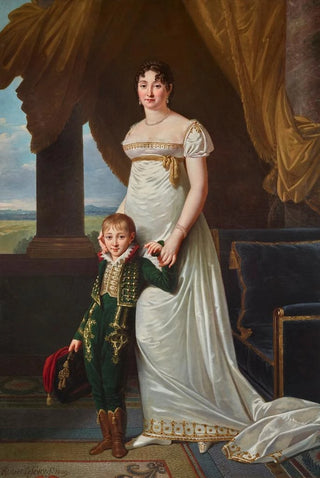 Robert Jacques Franois Lefvre - Portrait de la baronne Solignac avec son fils JeanBaptisteEugne.webp
