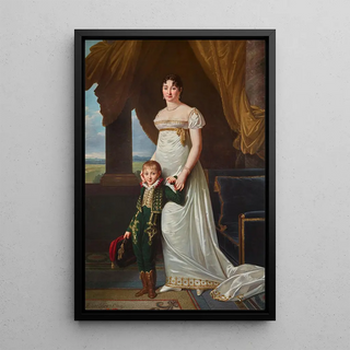 Robert Jacques Franois Lefvre - Portrait de la baronne Solignac avec son fils JeanBaptisteEugne.webp