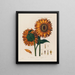 Anatomia del girasole - Robert John Thornton — quadro incorniciato alla parete