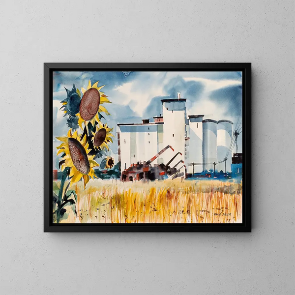 Elevatore di cereali del Kansas - Robert Johnson — quadro incorniciato alla parete