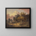 Paesaggio boscoso con donna e bambino che camminano su un sentiero - Robert Ladbrooke — quadro incorniciato alla parete