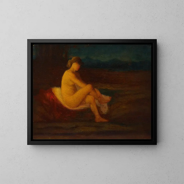 Una nuotatrice - Robert Loftin Newman — quadro incorniciato alla parete