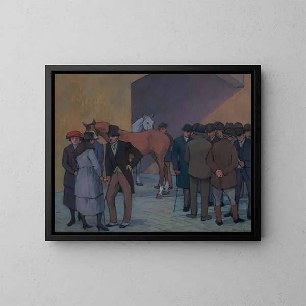 Un matin à Tattersalls - Robert Polhill Bevan — quadro incorniciato alla parete