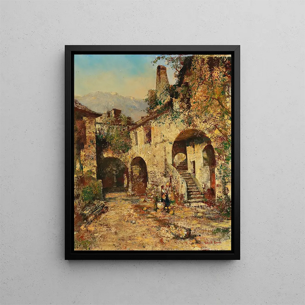 Ferme a Weissenkirchen - Robert Russ — quadro incorniciato alla parete