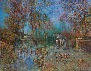 Robert Russ - Landschaft mit Pferdegruppe.webp