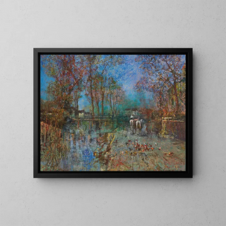 Robert Russ - Landschaft mit Pferdegruppe.webp