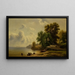paesaggio con accampamento - Robert S. Duncanson — quadro incorniciato alla parete