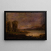 Paesaggio con lago - Robert S. Duncanson — quadro incorniciato alla parete