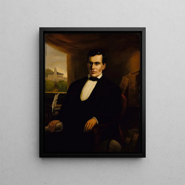 Ritratto di Freeman Cary - Robert S. Duncanson — quadro incorniciato alla parete