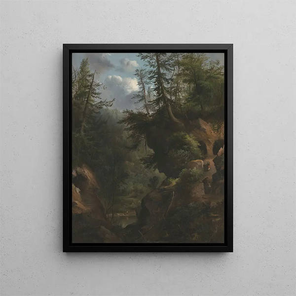 Le grotte - Robert S. Duncanson — quadro incorniciato alla parete