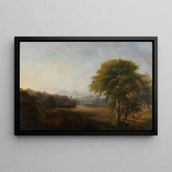 Paesaggio Sconosciuto - Robert S. Duncanson — quadro incorniciato alla parete