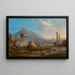 Vesuvio e Pompei - Robert S. Duncanson — quadro incorniciato alla parete