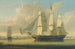 Un nave completamente in rada sulla Tamigi al largo di Woolwich - Robert Salmon — vista dell’opera