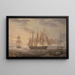 Navi nel porto - Robert Salmon — quadro incorniciato alla parete