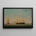L'autruche in due vedute al largo di Dover - Robert Salmon — quadro incorniciato alla parete