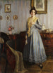 Jeune femme dans un intérieur Biedermeier - Robert Scheffer — vista dell’opera