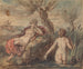 Due donne che approfittano del loro tempo vicino a un ruscello - Robert Smirke — vista dell’opera