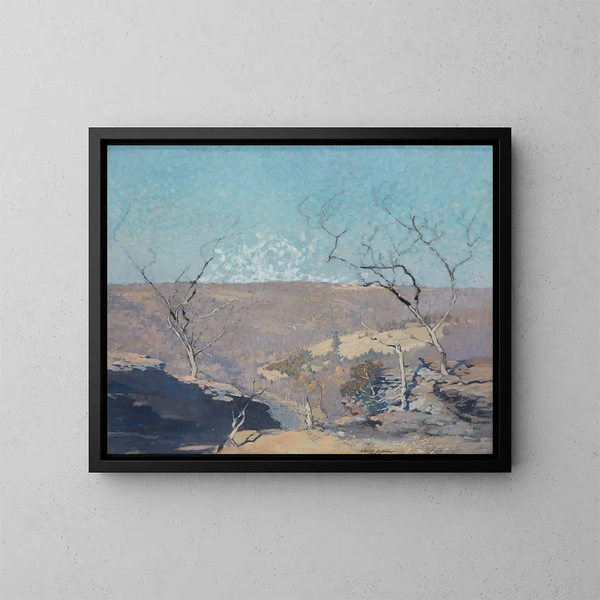 Point Pleasant nella valle di Tohickon, Pennsylvania - Robert Spencer — quadro incorniciato alla parete