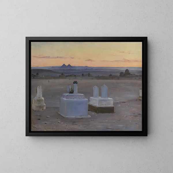 Vista del Cairo al crepuscolo - Robert Thegerström — quadro incorniciato alla parete
