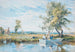 Figures dans un bateau avec un vaste paysage au-delà - Robert Thorne Waite — vista dell’opera
