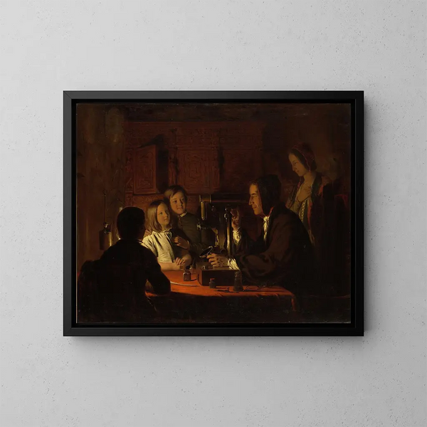 Il microscopio - Robert Walter Weir — quadro incorniciato alla parete