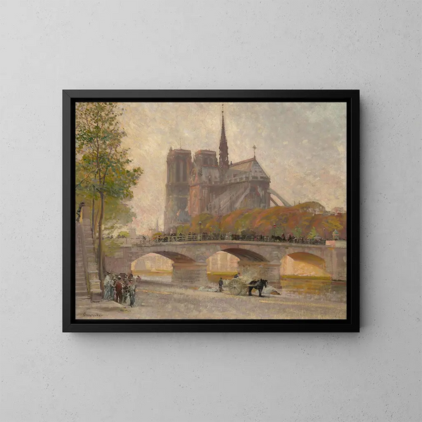 Notre-Dame de Paris - Robert William Vonnoh — quadro incorniciato alla parete