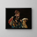 Fille avec une colombe - Roberto Fontana — quadro incorniciato alla parete