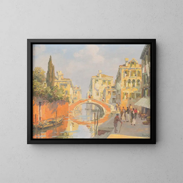 Canale di Venezia - Roberto Iras Baldessari — quadro incorniciato alla parete