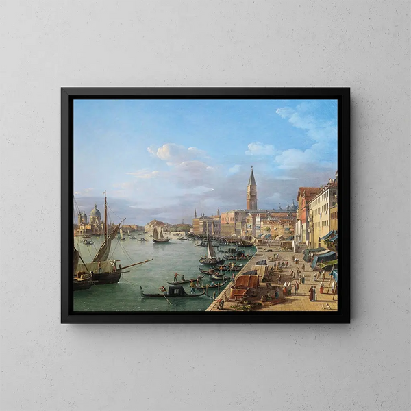 Riva degli Schiavoni, Venezia - Roberto Roberti — quadro incorniciato alla parete