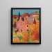 case rosse a Pont - Aven - Roderic O'conor — quadro incorniciato alla parete