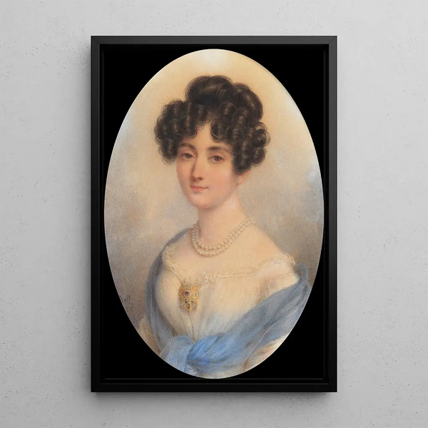 Dame in bianco e blu - Rodolphe Bel — quadro incorniciato alla parete