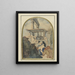 Studio per un'Adorazione dei Magi, sullo sfondo una runa con due colonne corinzie - Rodolphe Bresdin — quadro incorniciato alla parete