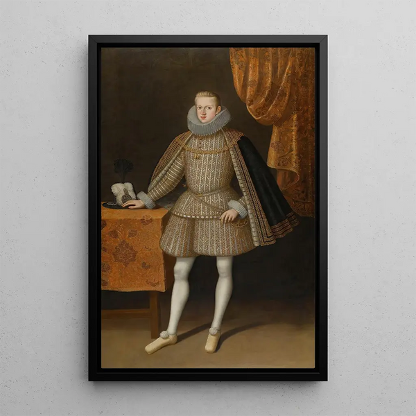 Ritratto di Filippo IV di Spagna - Rodrigo de Villandrando — quadro incorniciato alla parete