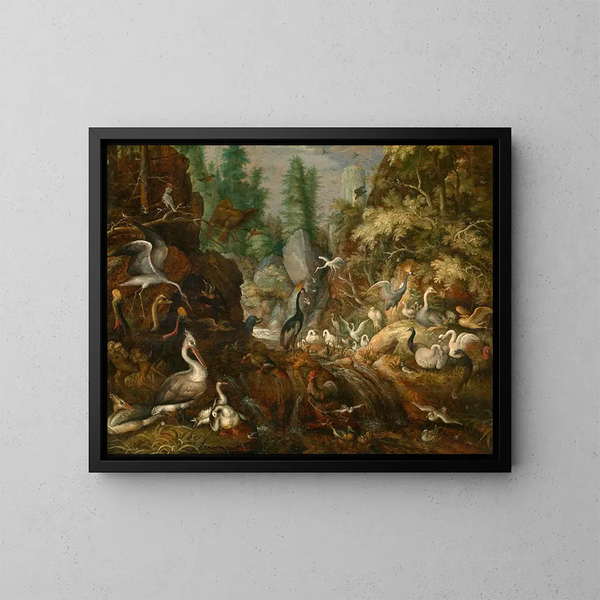 Paradiso degli uccelli - Roelant Savery — quadro incorniciato alla parete