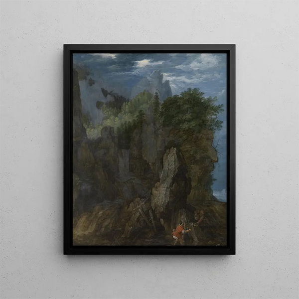 Pescatori di gamberetti - Roelant Savery — quadro incorniciato alla parete