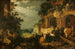 Paesaggio con rovine, bestiame e cervi - Roelant Savery — vista dell’opera