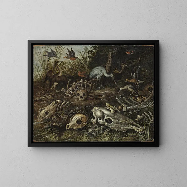 Memento mori - Roelant Savery — quadro incorniciato alla parete