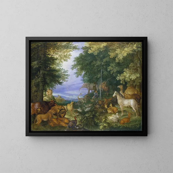 Orfeo che incanta gli animali con la sua musica - Roelant Savery — quadro incorniciato alla parete