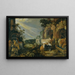 Paesaggio paradisiaco con cavalli, mucche, capre e pastori - Roelant Savery — quadro incorniciato alla parete