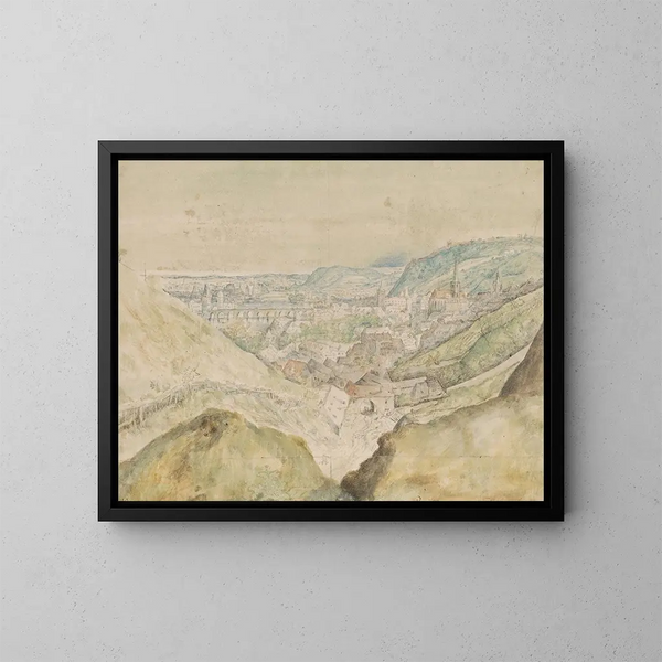 Vista della città di Praga - Roelant Savery — quadro incorniciato alla parete