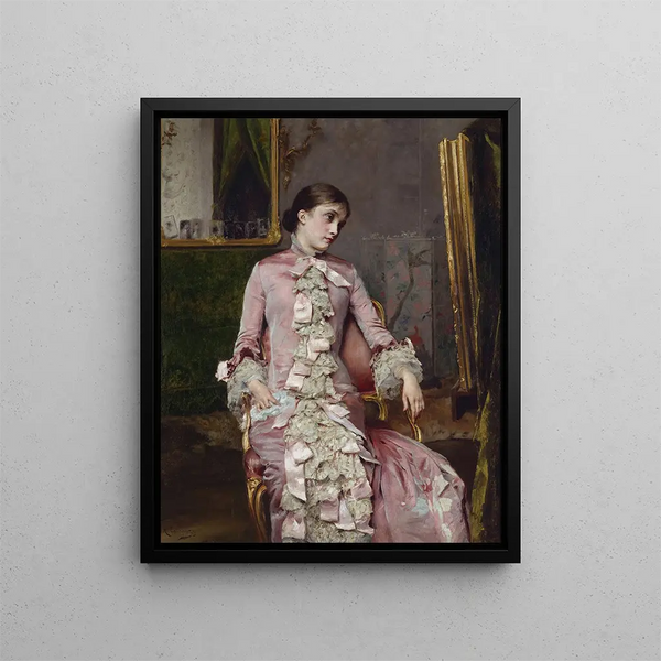 Dame en rose - Rogelio de Egusquiza — quadro incorniciato alla parete