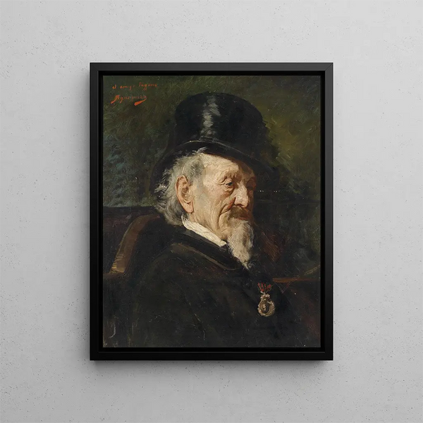 Ritratto di un gentiluomo con medaglie - Rogelio de Egusquiza — quadro incorniciato alla parete