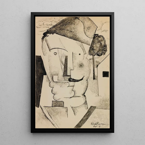 L'officier au bonnet de police - Roger de La Fresnaye — quadro incorniciato alla parete