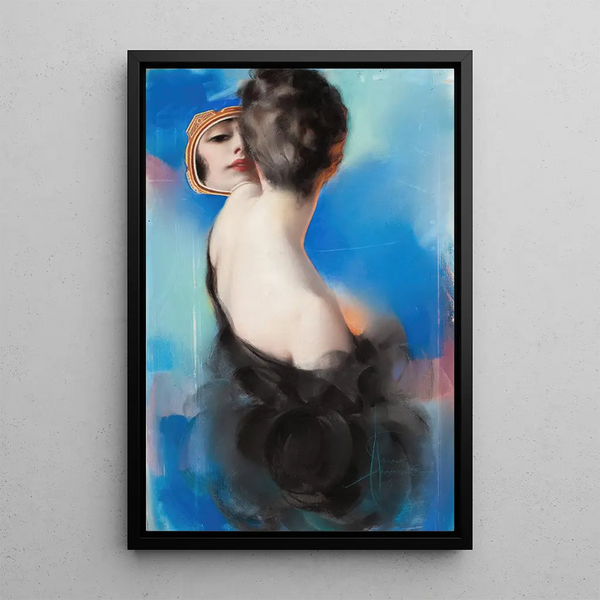 Illustration di copertina per American Sunday - Rolf Armstrong — quadro incorniciato alla parete