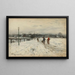 Paesaggio invernale in periferia - Roman Kazimierz Kochanowski — quadro incorniciato alla parete