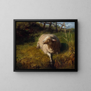 Un agnello a riposo - Rosa Bonheur — quadro incorniciato alla parete