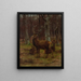 Cervo e caprioli nella foresta autunnale - Rosa Bonheur — quadro incorniciato alla parete
